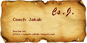 Csech Jakab névjegykártya